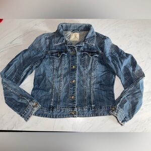 H&M l.o.g.g jean denim jacket coat classic button collar 16